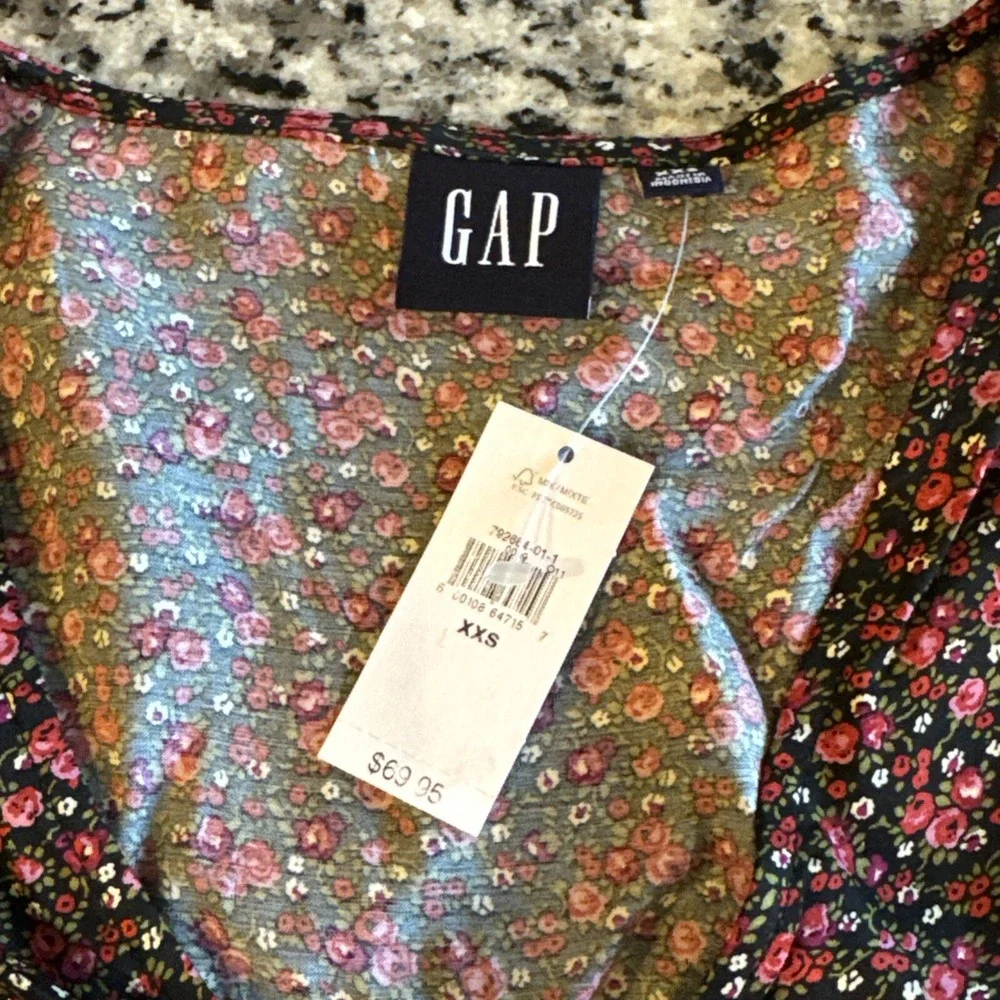 Gap Women's XXS Puff Sleeve Ruched Mini Dress Brand New With Tags New $69.95 #50